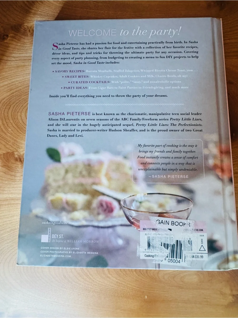 Sasha in Good Taste Cookbook by Sasha Pieterse